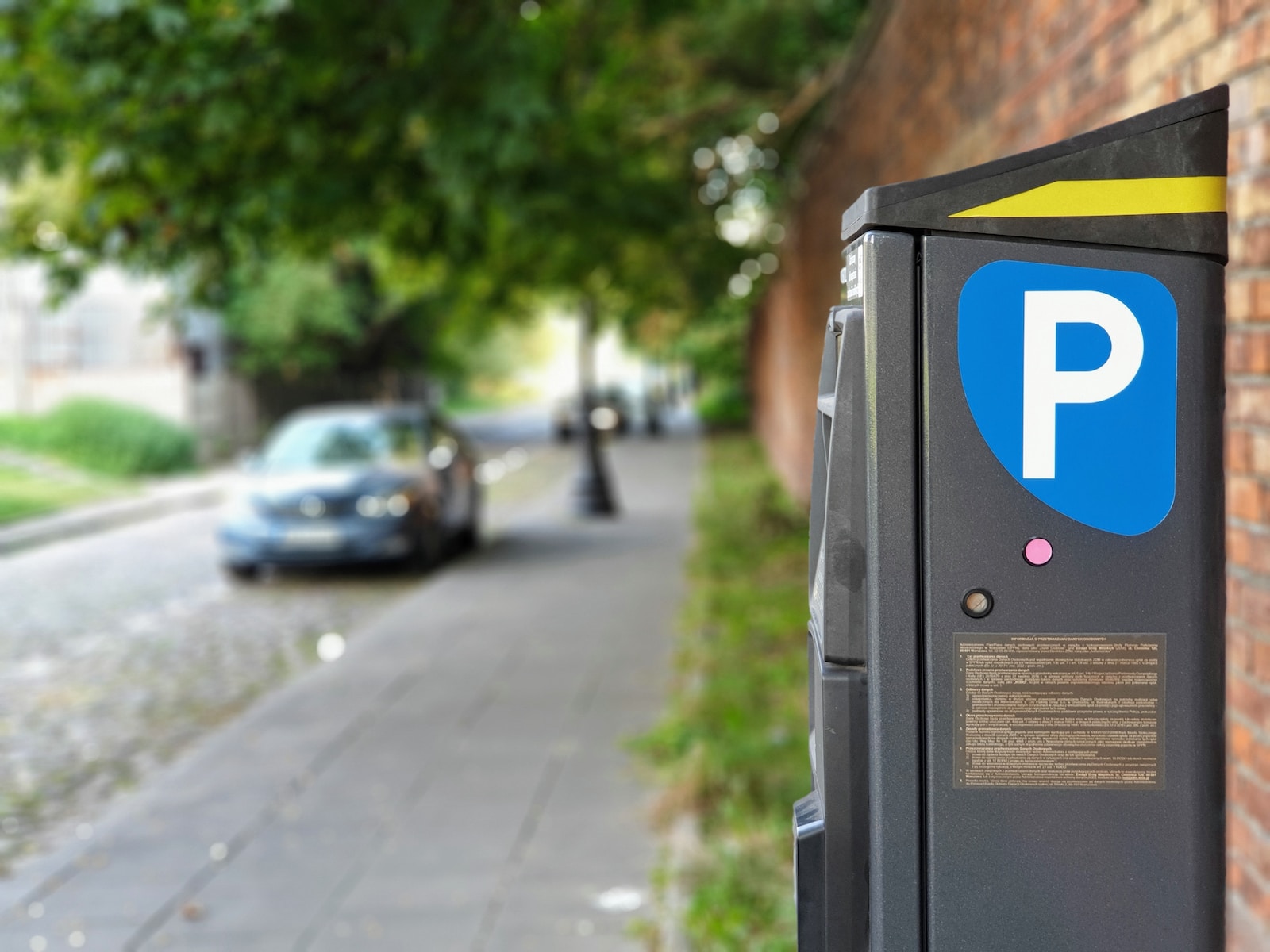 Parking payment machine in Warsaw, Poland.
